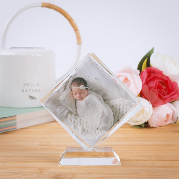 Originale cornice portafoto in vetro da personalizzare