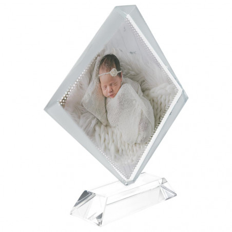 Cornice in vetro di diamante unico con foto