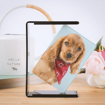 Cornice portafoto asimmetrica in vetro da personalizzare