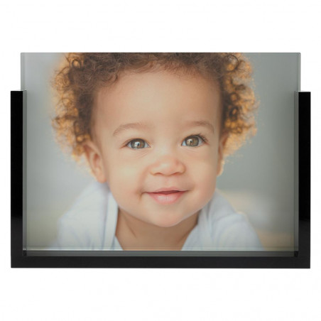 Telaio in vetro con supporto nero per personalizzare