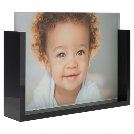 Telaio in vetro con supporto nero personalizzato