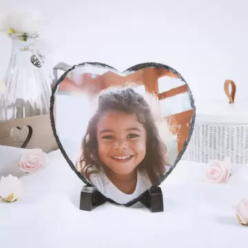 Cuore cornice ardesia per personalizzare | Foto cuore ardesia