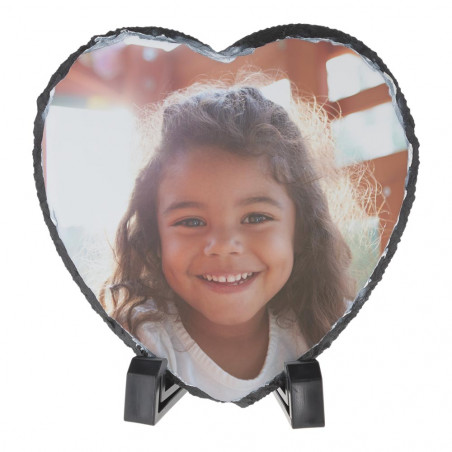 Cuore personalizzato ardesia con foto Cuore personalizzato ardesia con foto
