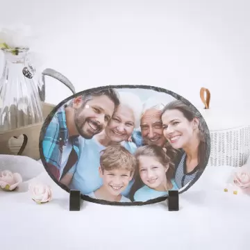 Cornice ovale personalizzabile con foto stampata