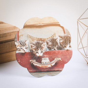 Cornice artistica personalizzata a forma di fiore con foto