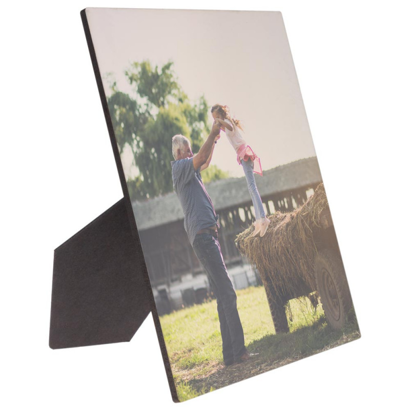 Cornice rettangolare personalizzata con foto in legno