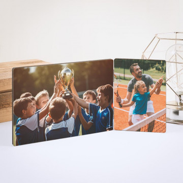 Doppio telaio asimmetrico personalizzato con 2 foto