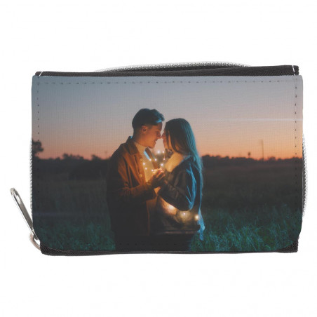 Portafoglio nero personalizzabile Portafoglio nero personalizzabile