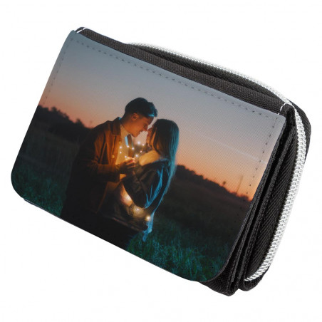 Portafoglio nero stampato foto Portafoglio nero stampato foto