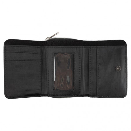 Portafogli in tessuto nero con foto Portafogli in tessuto nero con foto