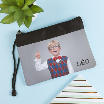 Grande custodia in tessuto personalizzato con foto stampata