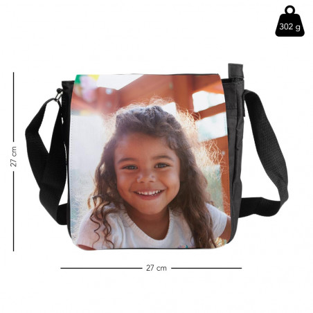 Misura borsa a tracolla nera Misura borsa a tracolla nera