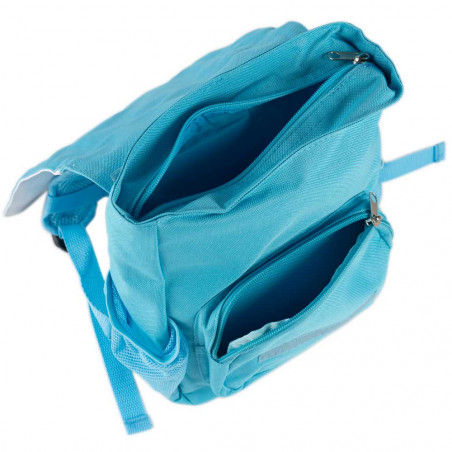 All'interno dello zaino bambino blu All'interno dello zaino bambino blu