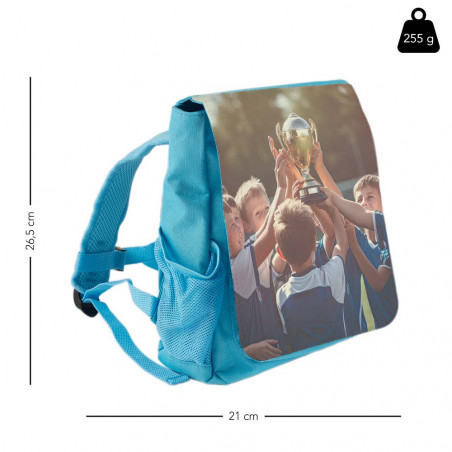 Dimensione dello zaino bambino blu Dimensione dello zaino bambino blu