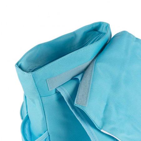 Dettagli dello zaino bambino blu personalizzato Dettagli dello zaino bambino blu personalizzato