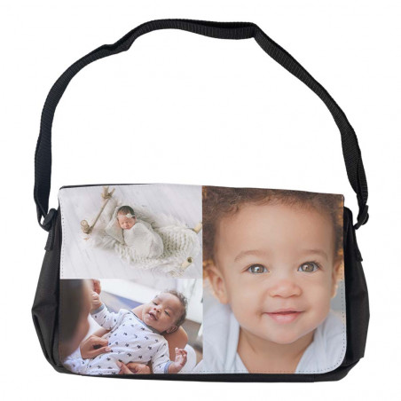 Borsa stampata con un mix di foto Borsa stampata con un mix di foto