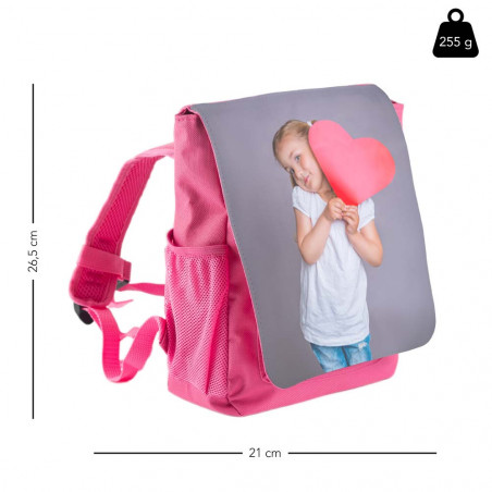 Dimensioni dello zaino rosa per bambini
