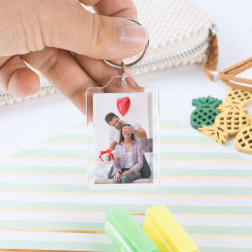 Portachiavi per personalizzare con 2 foto/immagini