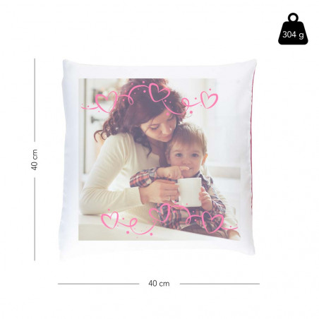 Cuscino fucsia personalizzabile