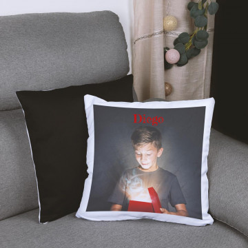 Cuscino per personalizzare schienale bianco e nero |Stampa fotografica