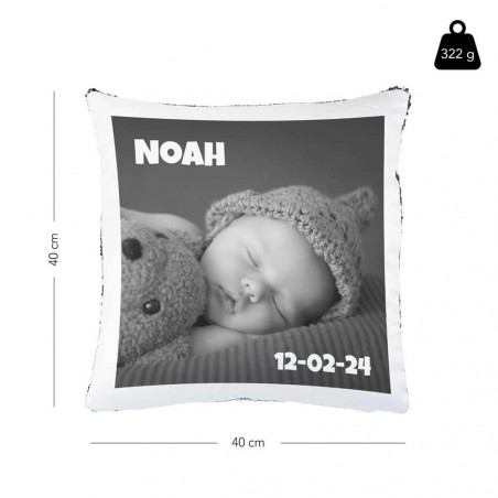 Dimensione del cuscino nero paillettes Dimensione del cuscino nero paillettes