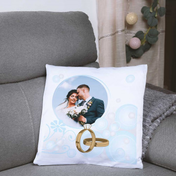 Cuscino a tema Alleanza personalizzato |Cuscino nuziale con foto