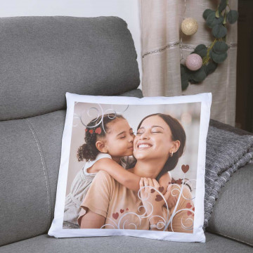 Cuscino cuore Arabesque da personalizzare |Cuscino dell'amore con foto
