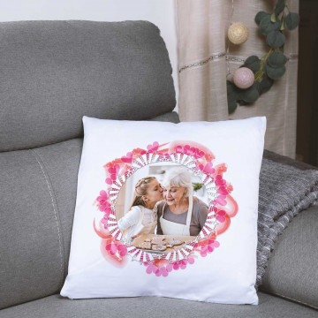 Cuscino con tema cuore e tondo da personalizzare con foto