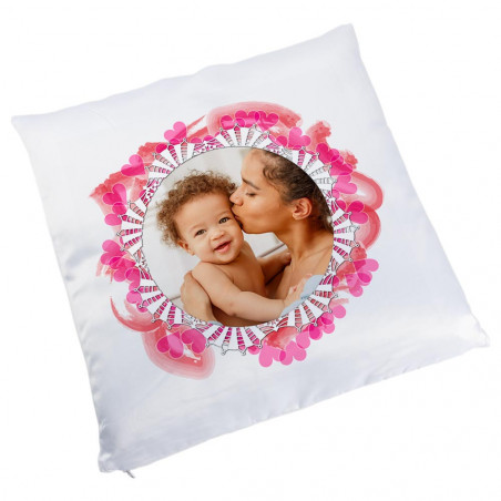 Cuscino rotondo e cuore con foto Cuscino rotondo e cuore con foto