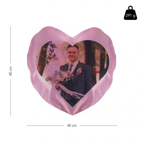 Dimensione del cuscino del cuore glitter Dimensione del cuscino del cuore glitter