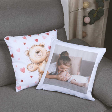 Cuscino orsetto personalizzato con foto stampata