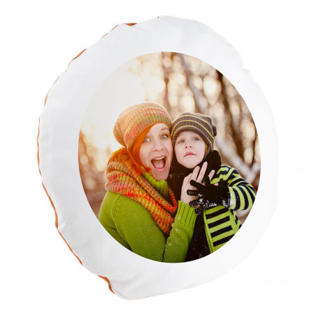 Cuscino sorridente rotondo personalizzato con la tua foto Cuscino sorridente rotondo personalizzato con la tua foto
