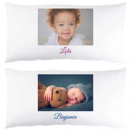 Set di 2 grandi cuscini rettangolo con foto Set di 2 grandi cuscini rettangolo con foto