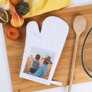 Guanto da forno con foto singola |Guanto da cucina spesso personalizzato