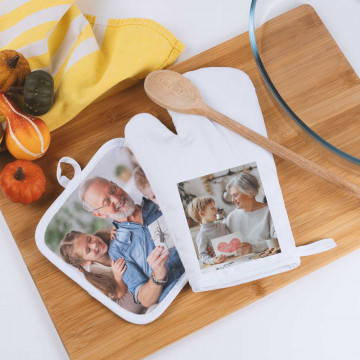 Guanto da cucina personalizzato e manic con le tue foto