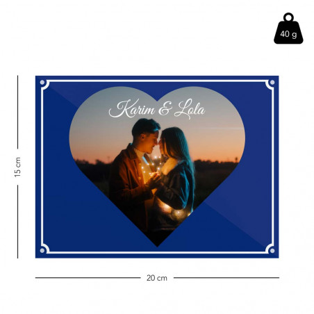 Foto del cartello stradale a forma di cuore Foto del cartello stradale a forma di cuore