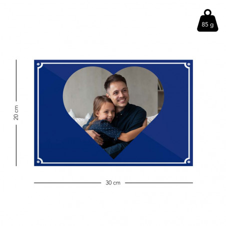 Foto del cartello stradale a forma di cuore Foto del cartello stradale a forma di cuore