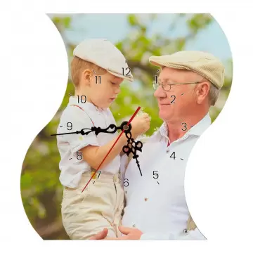 Orologio a forma di bandiera personalizzato con foto brillante