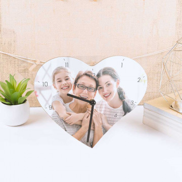 Orologio a cuore personalizzato con foto