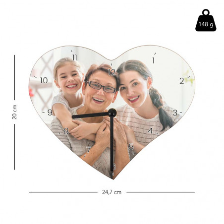 Orologio a forma di cuore personalizzato Orologio a forma di cuore personalizzato