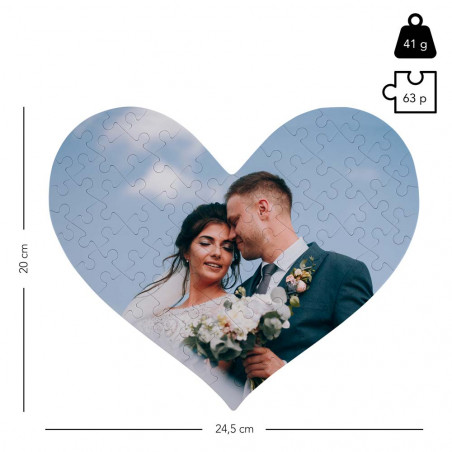 Puzzle cuore personalizzato