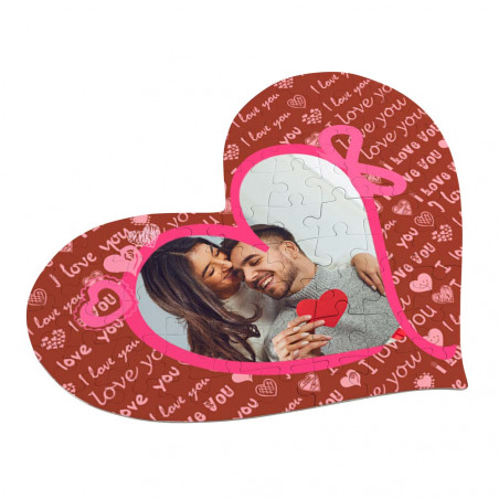 Puzzle a forma di cuore a tema amore Puzzle a forma di cuore a tema amore