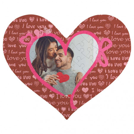 Puzzle a forma di cuore a tema amore Puzzle a forma di cuore a tema amore