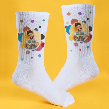 Calze bianche foto personalizzate