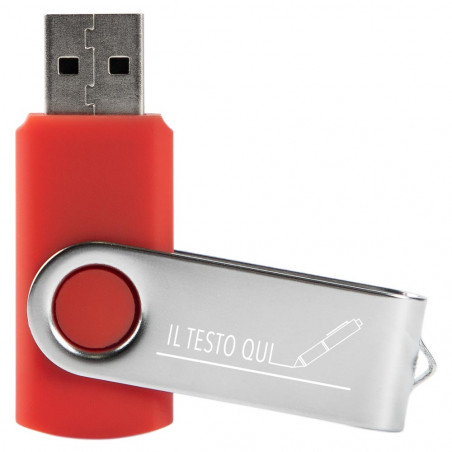 Chiavetta USB incisa rossa Chiavetta USB incisa rossa