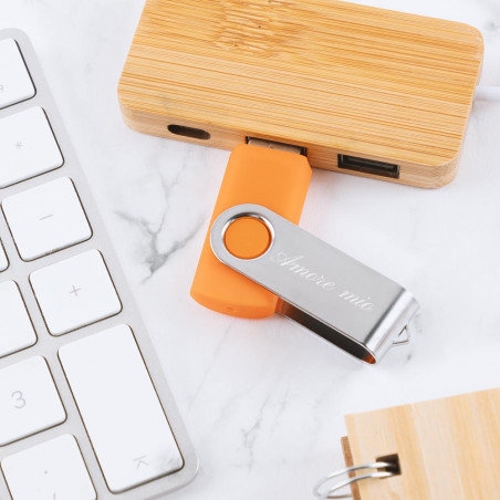 USB arancione personalizzato Unità flash