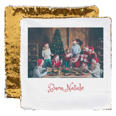 Cuscino paillettes in oro personalizzabile Cuscino paillettes in oro personalizzabile