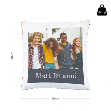 Dimensione del cuscino paillettes oro Dimensione del cuscino paillettes oro