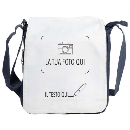 Borsa in blue jeans personalizzata Borsa in blue jeans personalizzata