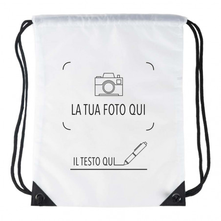 Borsa da ginnastica con foto da stampare